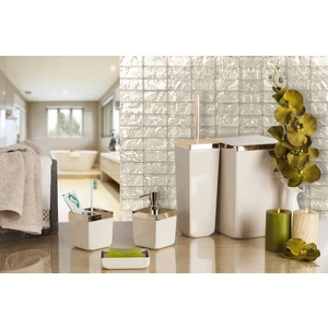 Toskana Banyo Seti Bej Altın Çerçeve 5'li