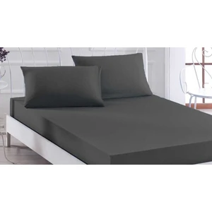 Tek Kişilik Penye Lastikli Çarşaf 100 x 200 Cm Antrasit Gri