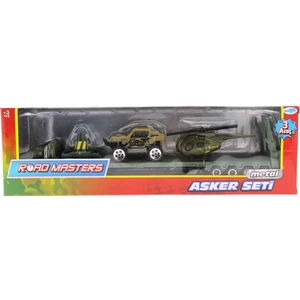 Mega Oyuncak Tır Arazi Aracı + Helikopterli Metal Askeri Araç Seti