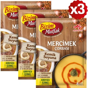 Bizim Mutfak Kemik Suyuna Mercimek Çorbası 72 gr 3'lü Paket