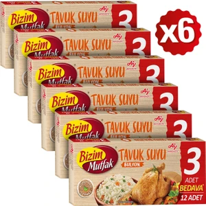 Bizim Mutfak Tavuk Suyu Bulyon 12'li 120 gr x 6'lı Paket