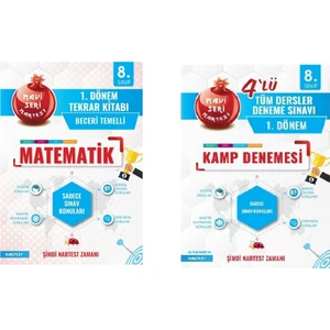 Nartest Yayınevi 8. Sınıf LGS 1. Dönem Deneme + 1. Dönem Matematik Tekrar Kitabı