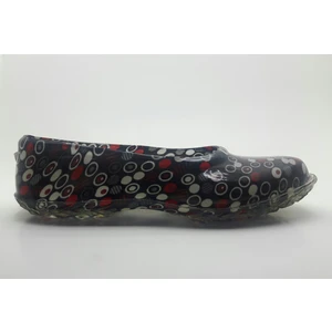 Kadın Şeffaf Çiçekli Lastik Ayakkabı