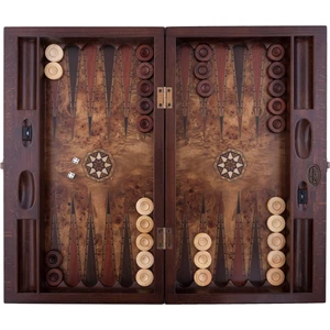 Wood Art Asya Masif Ahşap Numaratörlü Tavla Seti El Yapımı Mazel