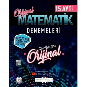 Orijinal Yayınları AYT Matematik Özel 15'Li Denemeleri