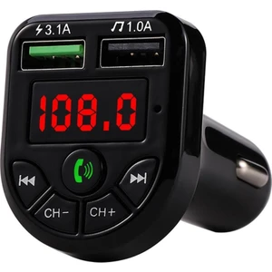 Car X8 Araç Fm Transmitter BT/USB/MP3/SD Kart Çakmaklık Girişli Kablosuz Oto Müzik Çalar Kiti