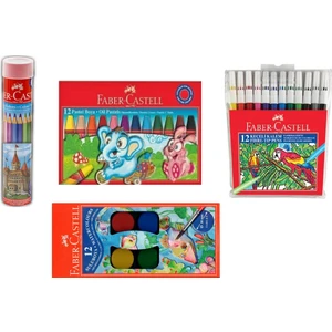 Pastel Boya + Sulu Boya + Keçeli Kalem + Kuruboya 12'li