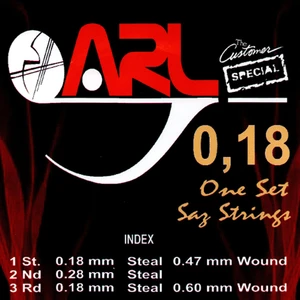 Arl Kısa Sap Bağlama Teli 0.18 1 Takım (7+1 String Set)