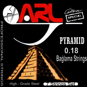 Arl Pyramid Kısa Sap Bağlama Teli 0.18 1 Takım (7 String Set )