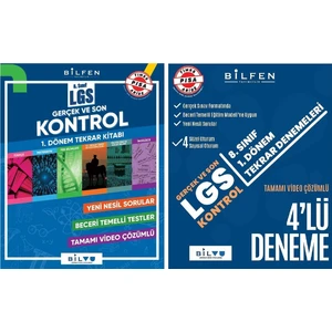 Bilfen Yayınları 8. Sınıf 1. Dönem Son Kontrol Tekrar - 4'lü Deneme Seti