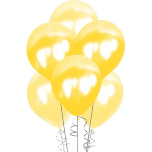 Pera Balon Metalik Sarı Balon 20'li