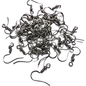 Gümüş Renk Küpe Kancası Küpe Klipsi Malzemesi 50 g 100'lü