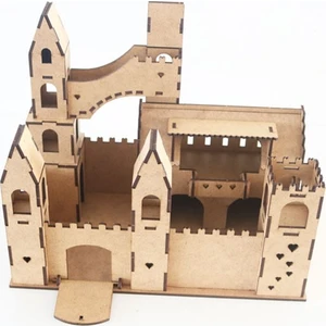 3D Sergi Ahşap Uyuyan Güzel Kalesi Maketi 81 Parça