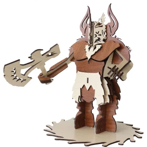 3D Sergi Ahşap Dwarf Warrior Savaçcı Maketi 38 Parça