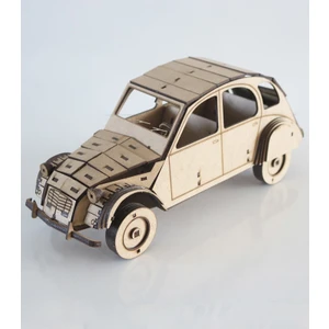 3D Sergi Ahşap Citroen 2cv 1975 Maketi 119 Parça