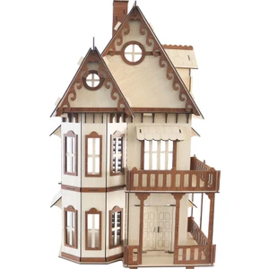3D Sergi Ahşap Gothic Villa Maketi 165 Parça