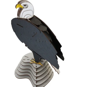 3D Sergi Ahşap Beyaz Başlı Kartal Maketi 67 Parça