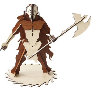 3D Sergi Ahşap Evil Orc Maketi  38 Parça