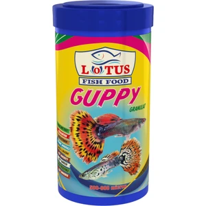 Guppy Granulat 250 ml Bitkisel Protein Karışık Lepistes Moli Tetrazon Kılıç Balık Yemi