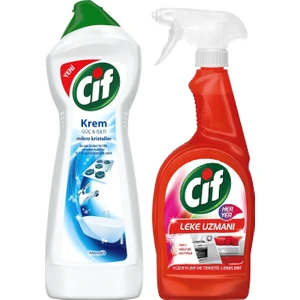 Amonyaklı Krem 750 ml + Cif Her Yer Leke Uzmanı 750 ml
