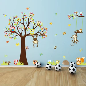 Crystal Kids Sevimli Maymunlar Bebek Odası Duvar Süsü
