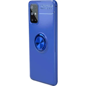 Tekno Grup Samsung Galaxy S20 Plus Kılıf Ultra Korumalı Yüzüklü Manyetik Ravel Silikon Lacivert