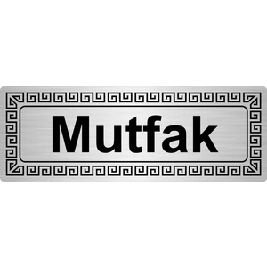 Özarslan DizaynMutfak Metal Yönlendirme Levhası Gümüş 7 x 20 cm