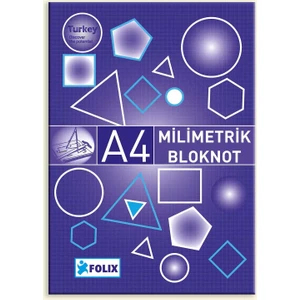 MİLİMETRİK Bloknot A4 MAVİ 30 Yaprak