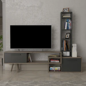 Manzara Tv Ünitesi Tv Sehpası Ceviz - Antrasit
