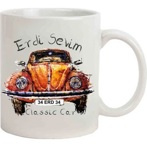 Hediye Rengi İsme Özel Nostaljik Vosvos Temalı Kupa Bardak