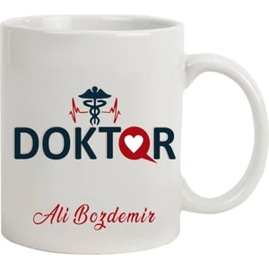 Hediye Rengi İsme Özel Doktor Temalı Kupa Bardak