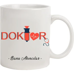 Hediye Rengi İsme Özel Doktor Temalı Kupa Bardak M2