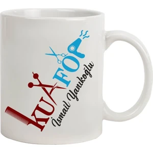 Hediye Rengi İsme Özel Kuaför Temalı Kupa Bardak