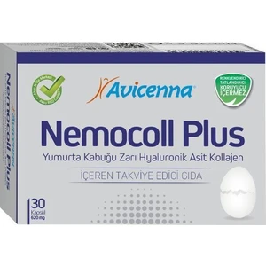 Nemocoll Plus Yumurta Kabuğu Zarı Hyaluronik Asit Kollajen 30 Kapsül