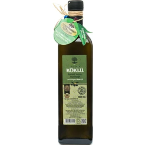 Köklü Zeytincilik Taş Baskı Soğuk Sıkım Sızma Ayvalık Zeytinyağı  Marasca Cam Şişe 1 Lt