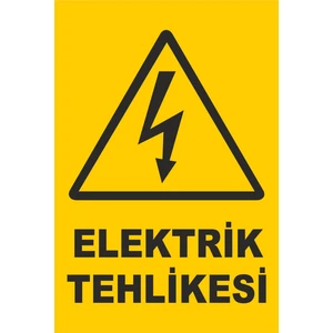 Etiket Sanatı Elektrik Tehlikesi Yapıştırma Etiket 100'lü