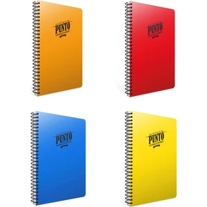 Punto Spiralli A4 80 Yaprak Pp Kapak Defter Kareli 4'lü