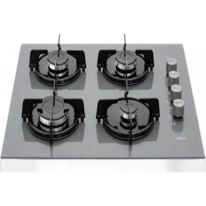 SCO5402S01 Set Üstü Ocak Gri Cam Gazlı 4 Gözlü
