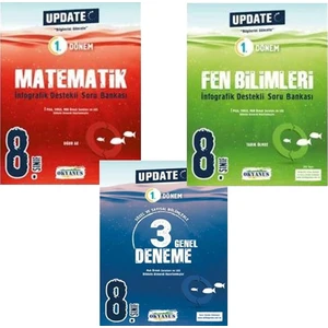 Okyanus Yayınları LGS Update 1.Dönem Set Matematik - Fen Bilimleri Inografik Destekli Soru Bankası