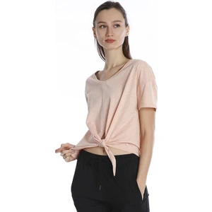 Kadın Bej Günlük Tişört 711028-Crm