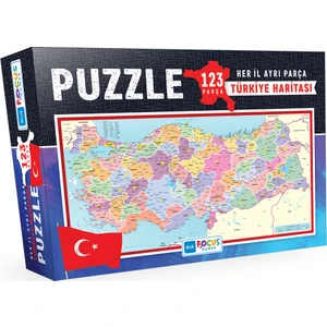 Blue Focus 123 Parça Türkiye Haritası İl Şekilli