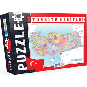 Blue Focus Türkiye Haritasi 204 Parça Kutulu Puzzle (Bf049)