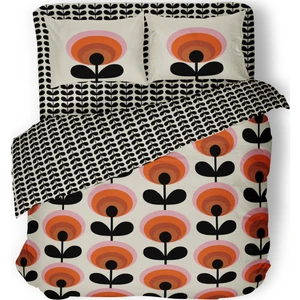Helen George Retro Flora Çift Kişilik Nevresim Takimi