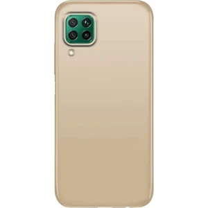 Huawei P40 Lite Kılıf Zore Premier Mat Esnek Silikon Kapak + Cam Gold