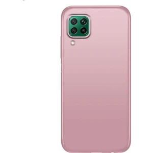 Huawei P40 Lite Kılıf Zore Premier Mat Esnek Silikon Kapak + Cam Rose Gold