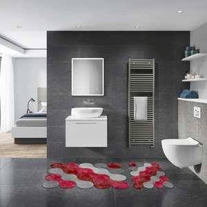 Alanur Florya Özel Kesim Yıkanabilir Kaymaz Taban 2'li Paspas Seti Klozet Takımı ST210117KZ