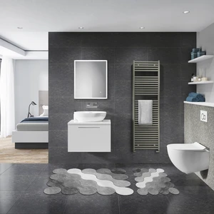 Alanur Florya Özel Kesim Yıkanabilir Kaymaz Taban 2'li Paspas Seti Klozet Takımı ST210117GR