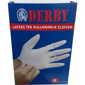 Lateks Tek Kullanımlık Eldiven 6 Lı Paket