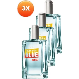 Individual Blue Sunset Erkek Parfüm Edt 100 Ml. Üçlü Set