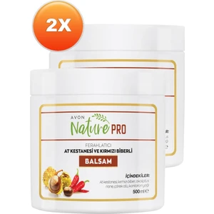 Nature Pro At Kestanesi ve Kırmızı Biberli Balsam 500 ml 2'li Set
